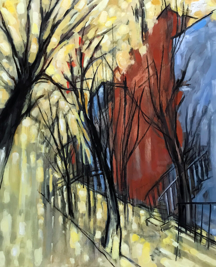 Mile End 26-12-2025 huile sur panneau 16x20po