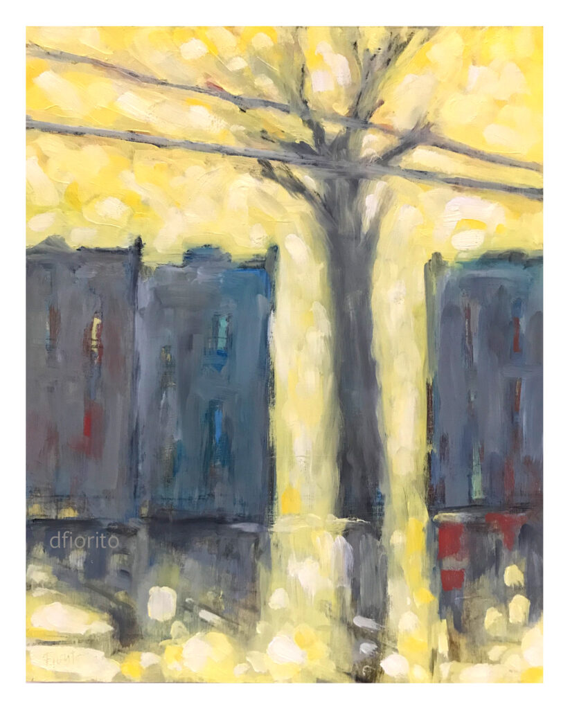 Mile End 13-05-2026. huile sur panneau 11x14po