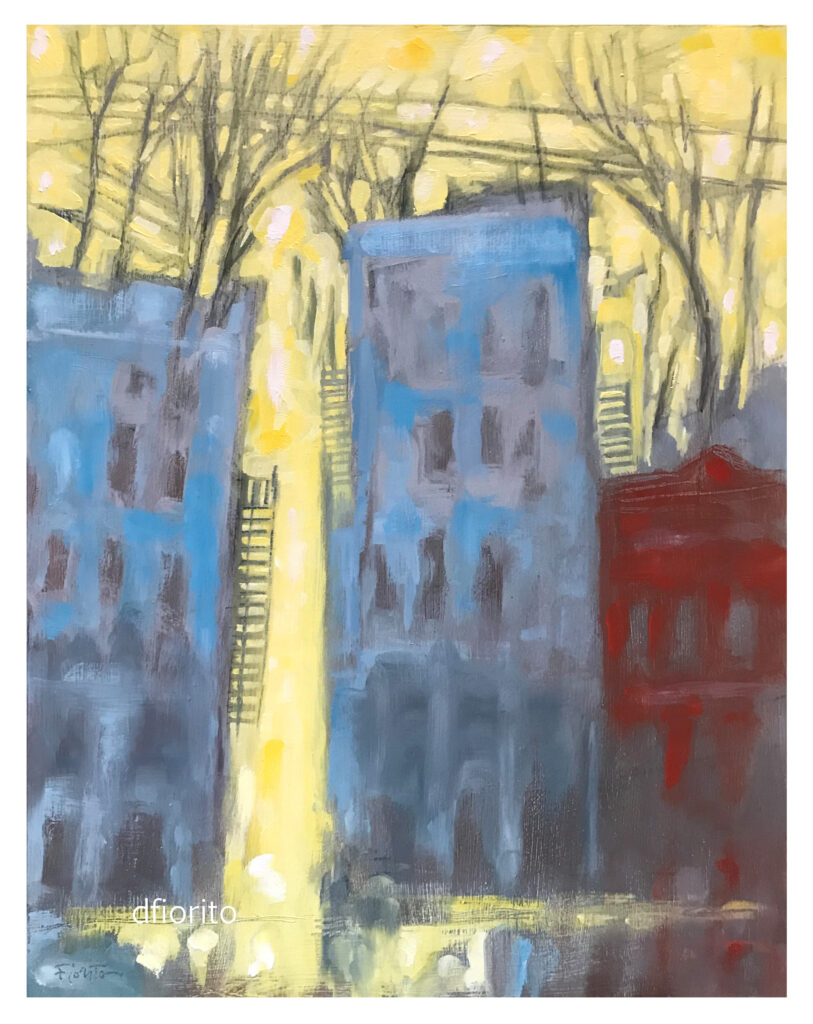 Mile End 03.07.2026 huile sur panneau 11x14po