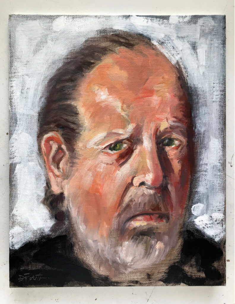 Autoportrait 17.09.2026 huile sur carton entoilé W&N 8x10 pouces