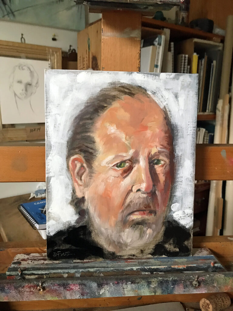 autoportrait 17.09.2026 huile sur carton entoilé W&N 8x10po