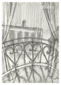 Mile End 06.07.2026 graphite sur papier 5,5x8,5po